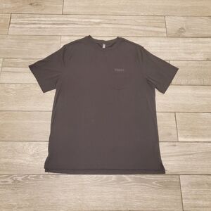 Vuori polyester blend black crewneck short sleeve tee L
